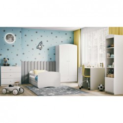 Łóżko babydreams białe bez wzoru bez szuflady materac kokos 160/80 Kocot Kids