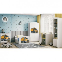 Łóżko babydreams białe ciężarówka z szufladą materac kokos 160/80 Kocot Kids