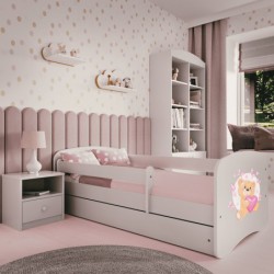 Łóżko babydreams białe miś motylki bez szuflady materac kokos 160/80 Kocot Kids