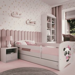 Łóżko babydreams białe panda bez szuflady materac lateks 160/80 Kocot Kids