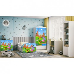 Łóżko babydreams białe safari bez szuflady materac kokos 160/80 Kocot Kids