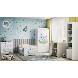 Łóżko babydreams białe słonik bez szuflady materac kokos 160/80 Kocot Kids