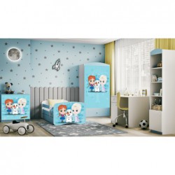 Łóżko babydreams niebieskie kraina lodu z szufladą materac kokos 160/80 Kocot Kids