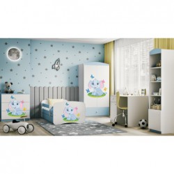 Łóżko babydreams niebieskie słonik z szufladą materac kokos 140/70 Kocot Kids