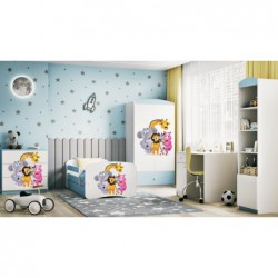 Łóżko babydreams niebieskie zoo bez szuflady materac lateks 160/80 Kocot Kids