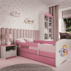 Łóżko babydreams różowe zoo bez szuflady materac kokos 160/80 Kocot Kids