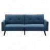 Corner Sofa Rozkładana Z Funkcją Narożnika Niebieska Halmar