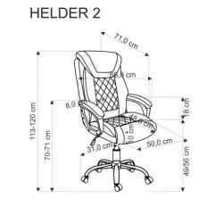 Fotel HELDER 2 gabinetowy popielaty Halmar