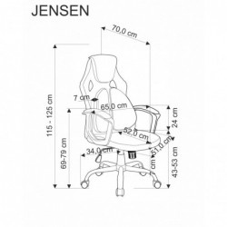 Fotel JENSEN gabinetowy,...