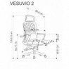 Fotel VESUVIO 2 gabinetowy cynamonowy / biały Halmar