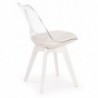 K245 Krzesło Bezbarwny / Biały Halmar
