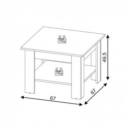 Ława Mini Dąb Sonoma/Dąb Sonoma 3W WIPMEB