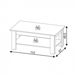 Ława Midi Dąb Sonoma/Dąb Sonoma 3W WIPMEB