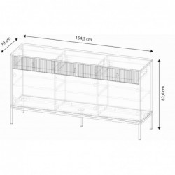 Komoda Maggiore Ma03 3D3S Biały/N.Złote/U.Złote WIPMEB