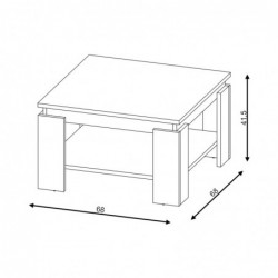 Stolik Kawowy Tinto Light Atelier/Antracyt 3W WIPMEB