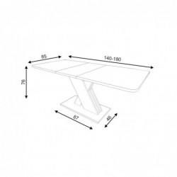 Stół Cooper Dąb Wotan/Biały 5W WIPMEB