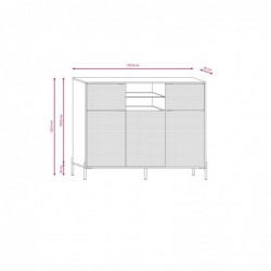 Komoda Diamond Di03 5D Czarny/Czarny Poł 3D Led Bb WIPMEB