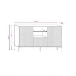 Komoda Diamond Di02 3D Biał/Biały Poł 3D Led B B5W WIPMEB