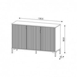 Komoda Flinn Fl07 3D Biały/Biały Mat 5W+ WIPMEB