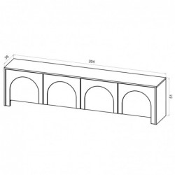 Szafka RTV Arco 4D Czarny/Czarny 5W WIPMEB