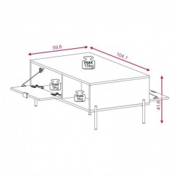 Ława Diamond Di05 2D Biały/Biały Poł 3D 5W WIPMEB