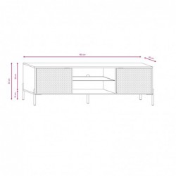 Szafka RTV Diamond Di01 2D Czarny/Czarny Poł 3D Led B B5W WIPMEB