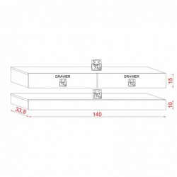 Szafka RTV Fly 140 Matera/Old Style Dark Led 5W WIPMEB