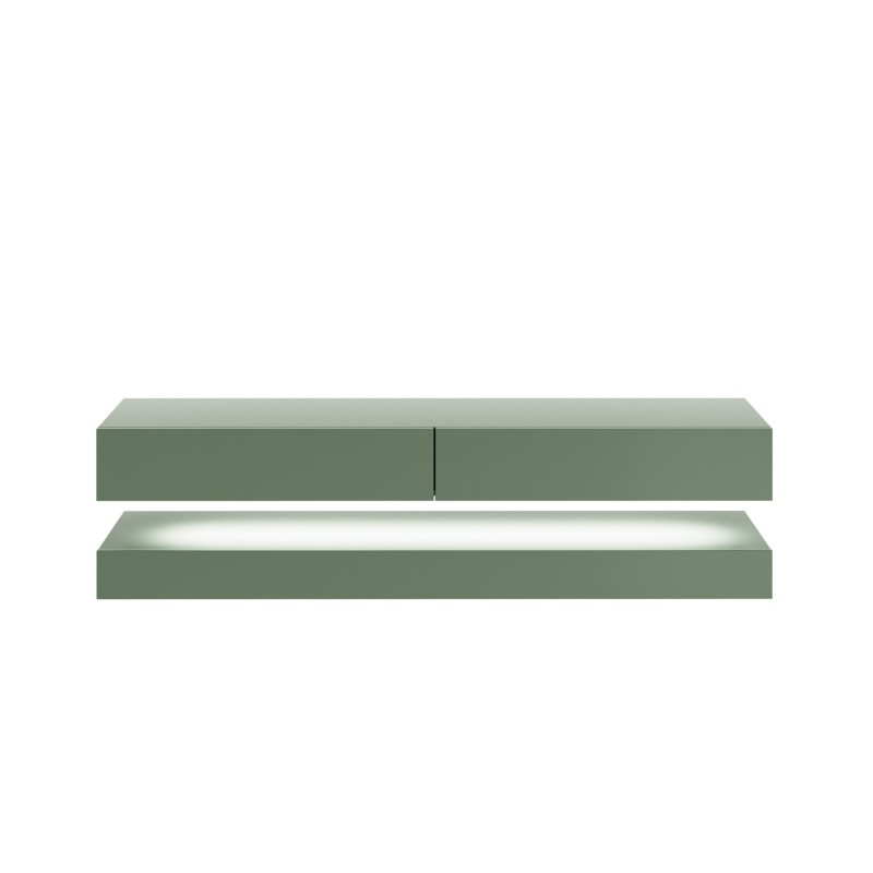 Szafka RTV Fly 140 Smoke Green/Smoke Green Led 5W WIPMEB