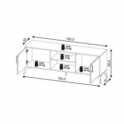 Szafka RTV Lugo Lu01 2D Dąb Artisan /Zielony Soft 5W+ WIPMEB