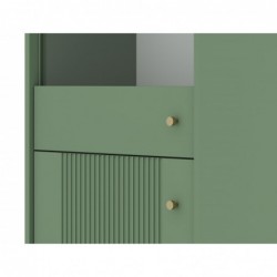 Witryna Iseo Is04 2D Smoke Green/Złote Nogi 5W WIPMEB