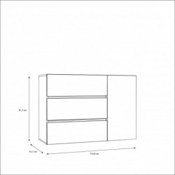 Komoda LENYBELARDO LNBK222B-M216 Forte