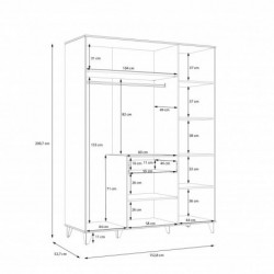 Szafa ubraniowa LYA LYAS831-M688 Forte
