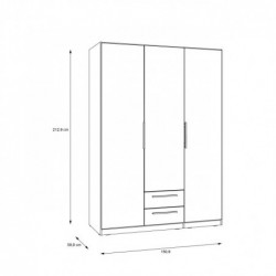Szafa ubraniowa CADIXO CDXS83S-D78 Forte