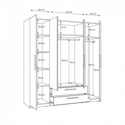 Szafa ubraniowa CADIXO CDXS84S-D78 Forte