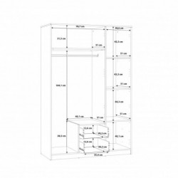 Szafa ubraniowa NIKO NIKS82-D78 Forte