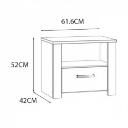 Szafka nocna CHISBURY  BHLK011-M482 Forte