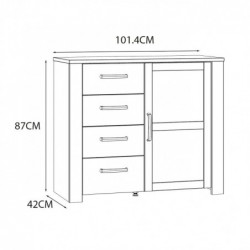 Komoda L/R CHISBURY  BHLK222-M482 Forte