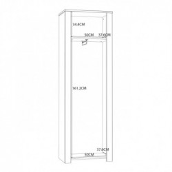 Szafa ubraniowa CHISBURY  BHLS711-M482 Forte