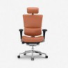 Ergonomiczny Fotel  ERGOFLY SAIL Alum L-06 Brown Brosco