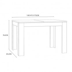 Stół rozkładany AKSANA  TMST142-D108 Forte