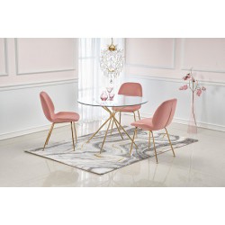 K381 Krzesło Różowy / Złoty Halmar