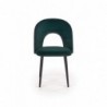 K384 Krzesło Ciemny Zielony / Czarny Halmar