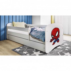 Łóżko babydreams białe spiderman bez szuflady bez materaca 180/80 Kocot Kids