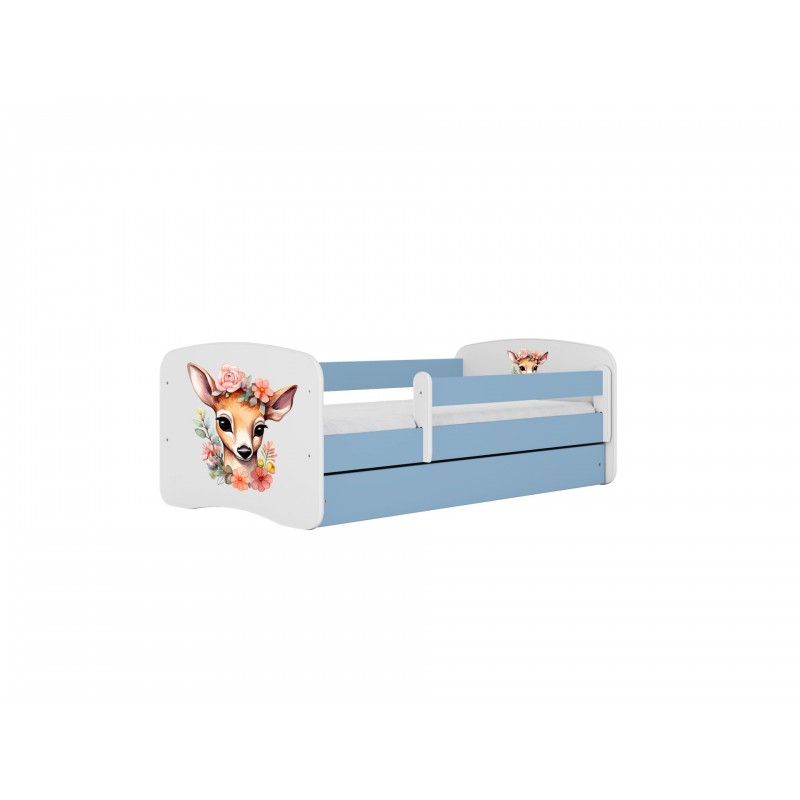 Łóżko babydreams niebieskie bambi z szufladą materac 160/80 Kocot Kids