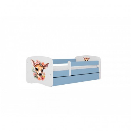 Łóżko babydreams niebieskie bambi z szufladą materac 160/80 Kocot Kids