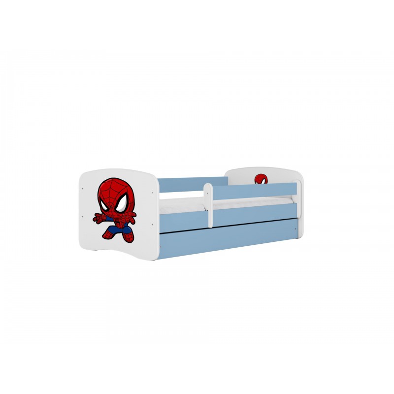 Łóżko babydreams niebieskie spiderman z szufladą bez materaca 160/80 Kocot Kids