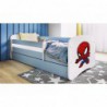 Łóżko babydreams niebieskie spiderman z szufladą bez materaca 160/80 Kocot Kids