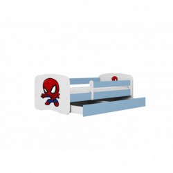 Łóżko babydreams niebieskie spiderman z szufladą materac 140/70 Kocot Kids