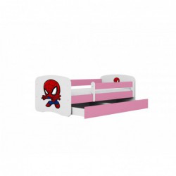 Łóżko babydreams różowe spiderman bez szuflady bez materaca 160/80 Kocot Kids