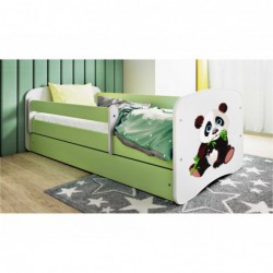 Łóżko babydreams zielone panda 2 bez szuflady bez materaca 180/80 Kocot Kids